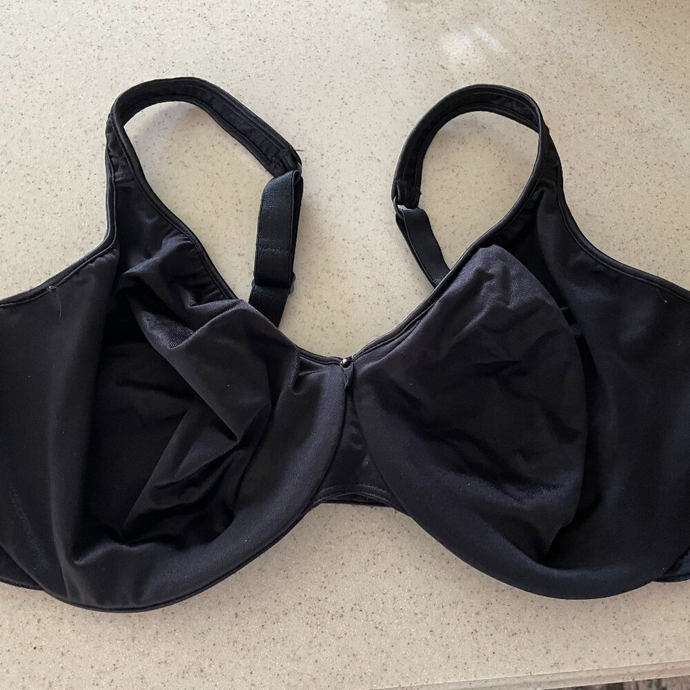 BALI 3240 No Poke Wire Seamless Underwire Bra Black Size 40DD